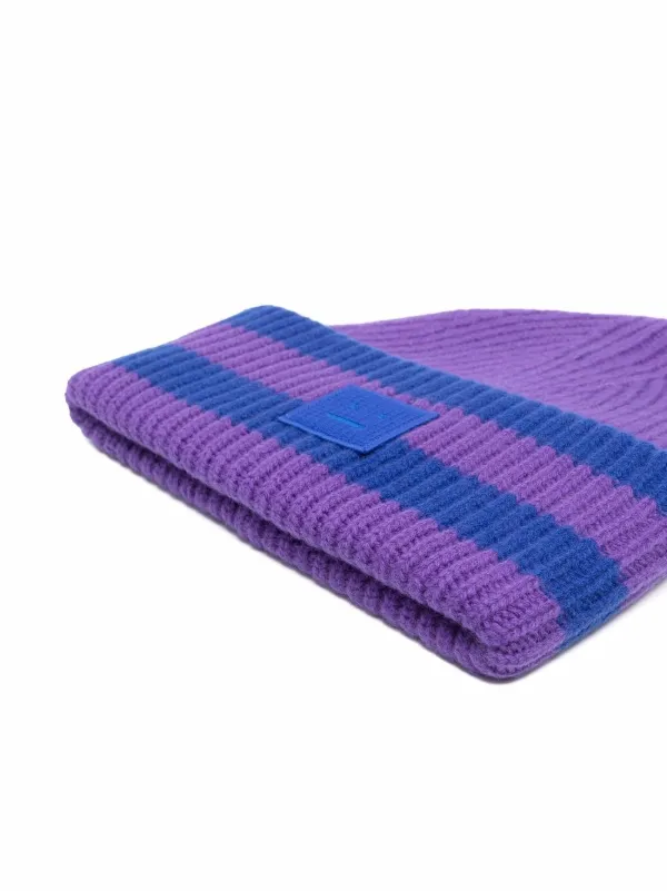 Acne Studios face-patch Striped Ribbed 