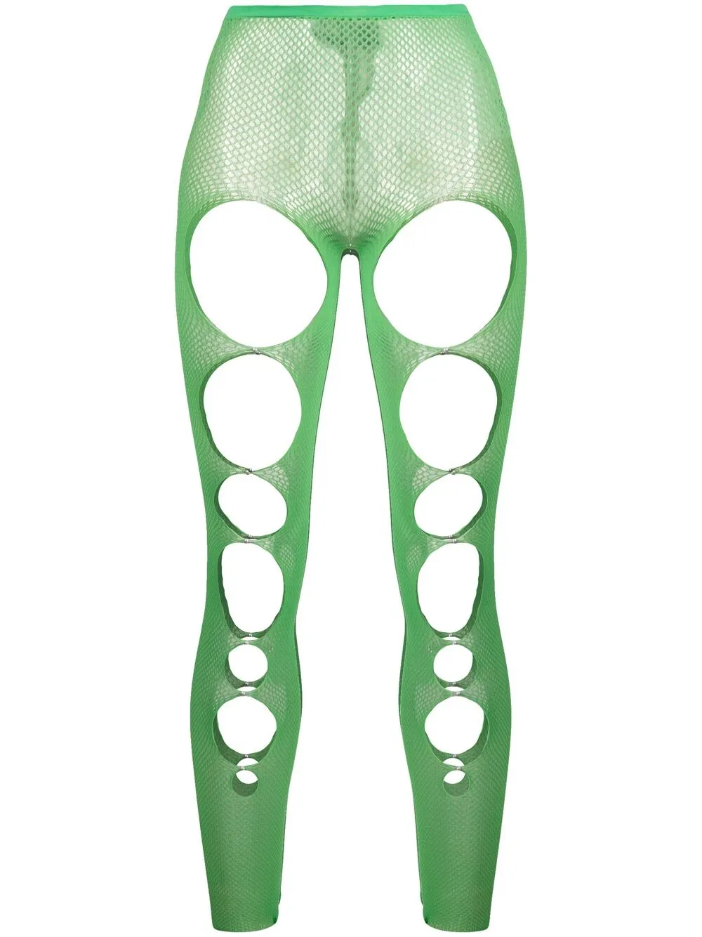 Rui Fishnet Cut-out Tights In Green
