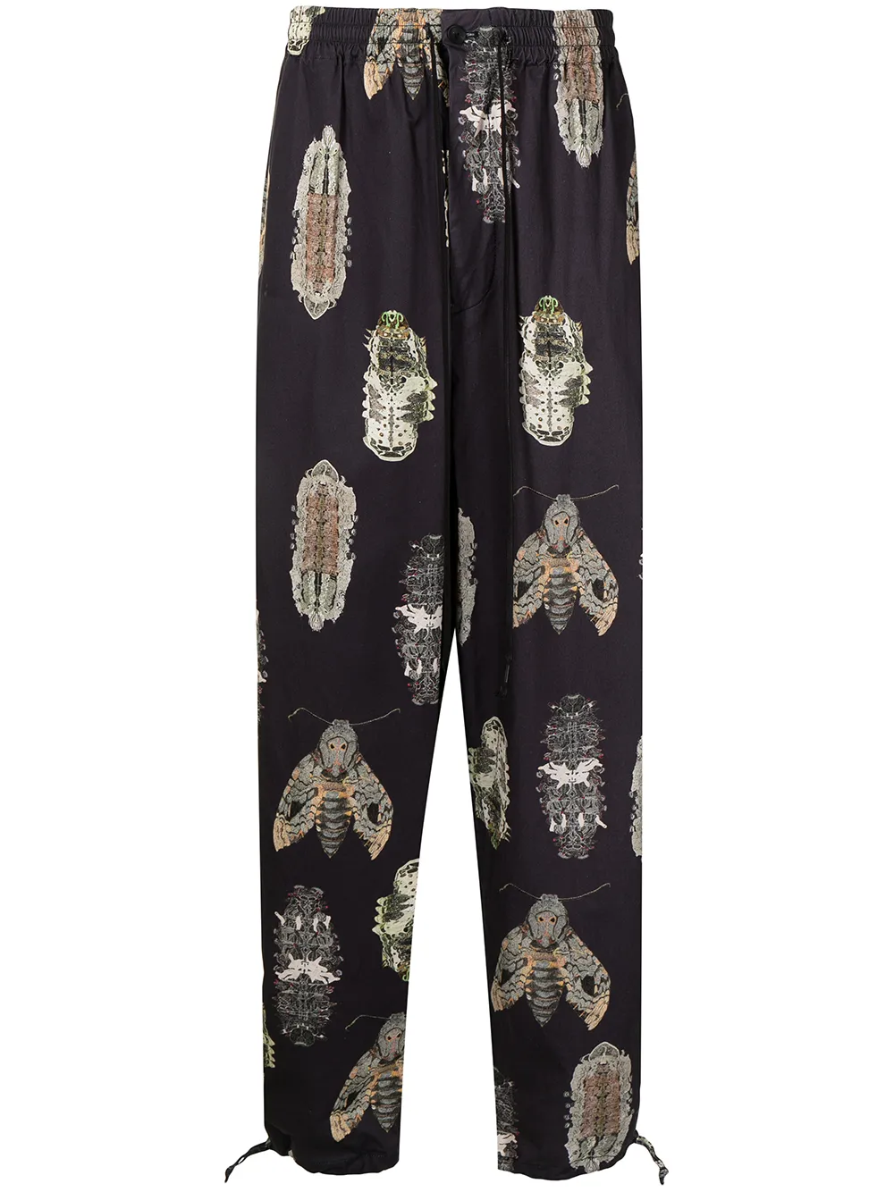The Viridi-Anne moth-print trousers