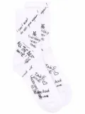 Golden Goose scribble-print socks - White