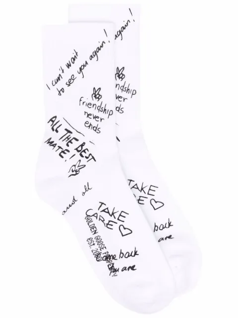 Golden Goose scribble-print socks
