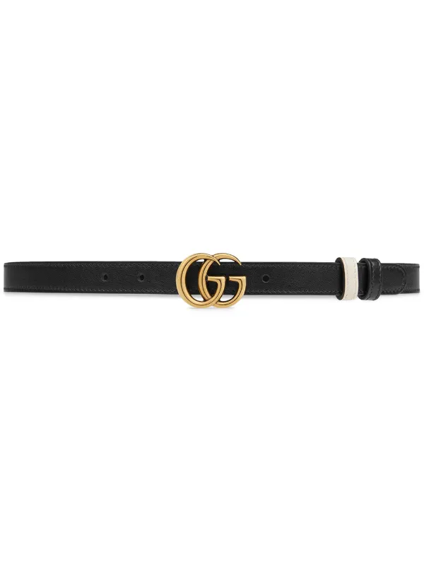 thin belt with double g buckle