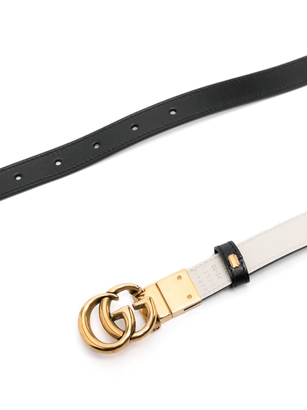 Image 2 of Gucci GG Marmont reversible thin belt
