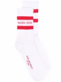 Golden Goose logo-intarsia ribbed-knit ankle socks - White