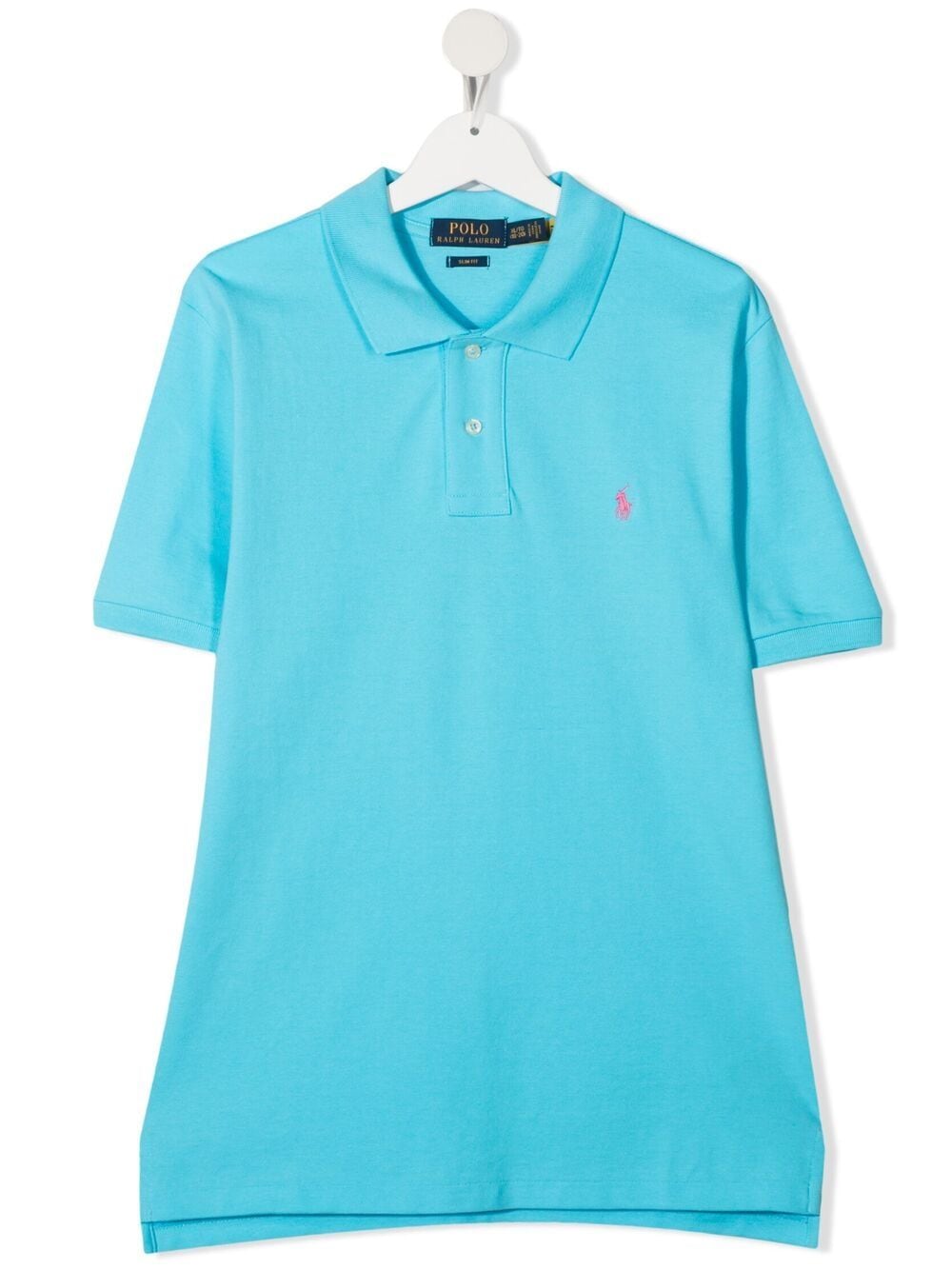 Shop Ralph Lauren Pony-logo Cotton Polo Shirt In Blue