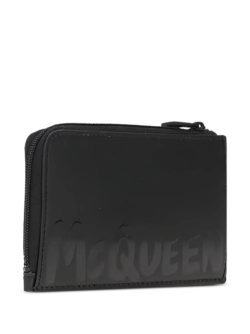  Alexander Mcqueen Portemonnaie Mit Logo Print   Schwarz 