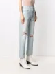 Slvrlake ripped detailing straight-legged cropped jeans