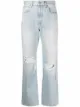 Image 1 of Slvrlake ripped detailing straight-legged cropped jeans
