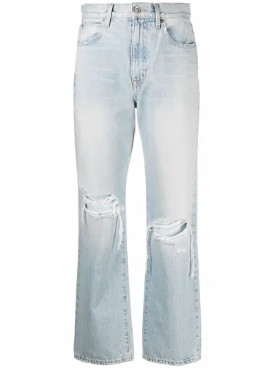 ripped detailing straight-legged 