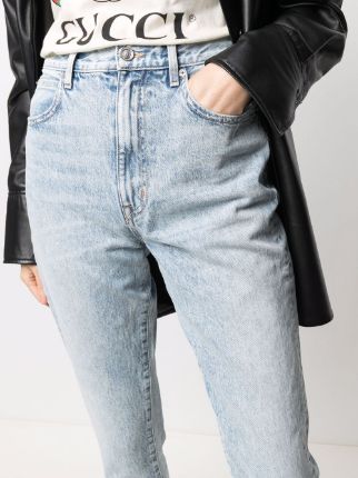 high-waisted skinny-legged jeans展示图