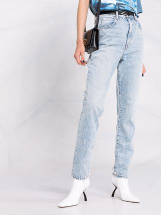 high-waisted skinny-legged jeans展示图