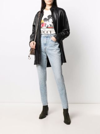 high-waisted skinny-legged jeans展示图