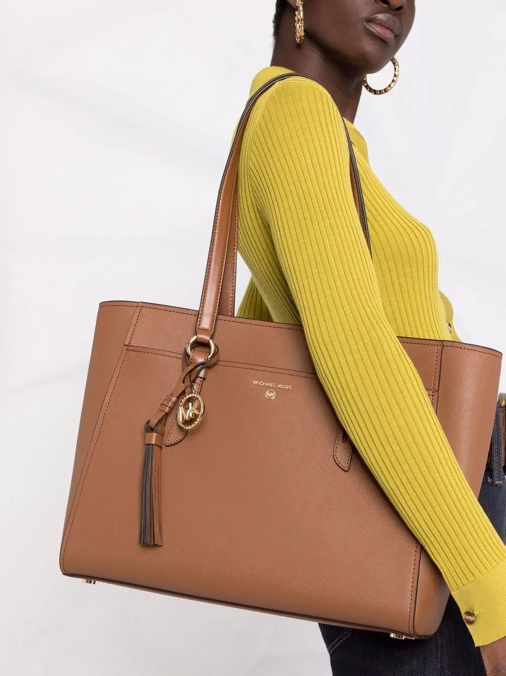 MICHAEL KORS SULLIVAN LEATHER TOTE BAG