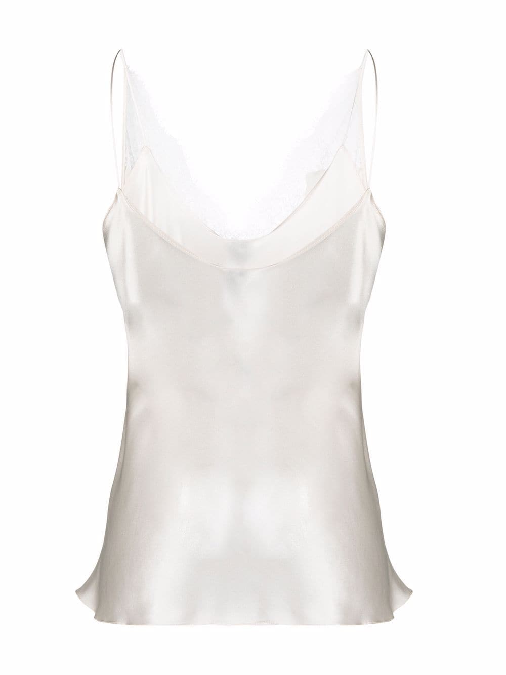 Image 2 of Carine Gilson lace-trimmed silk satin camisole