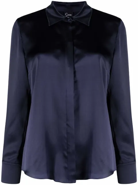 Carine Gilson camisa de seda manga larga