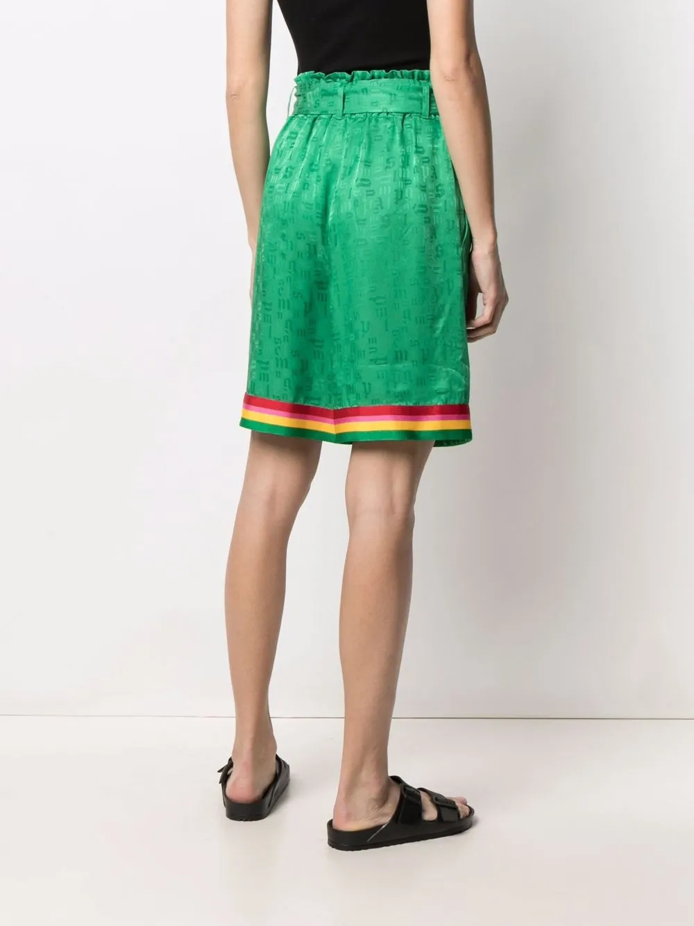 Palm Angels High waist shorts Groen