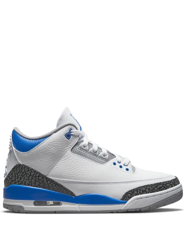 Jordan 3 cheap black blue