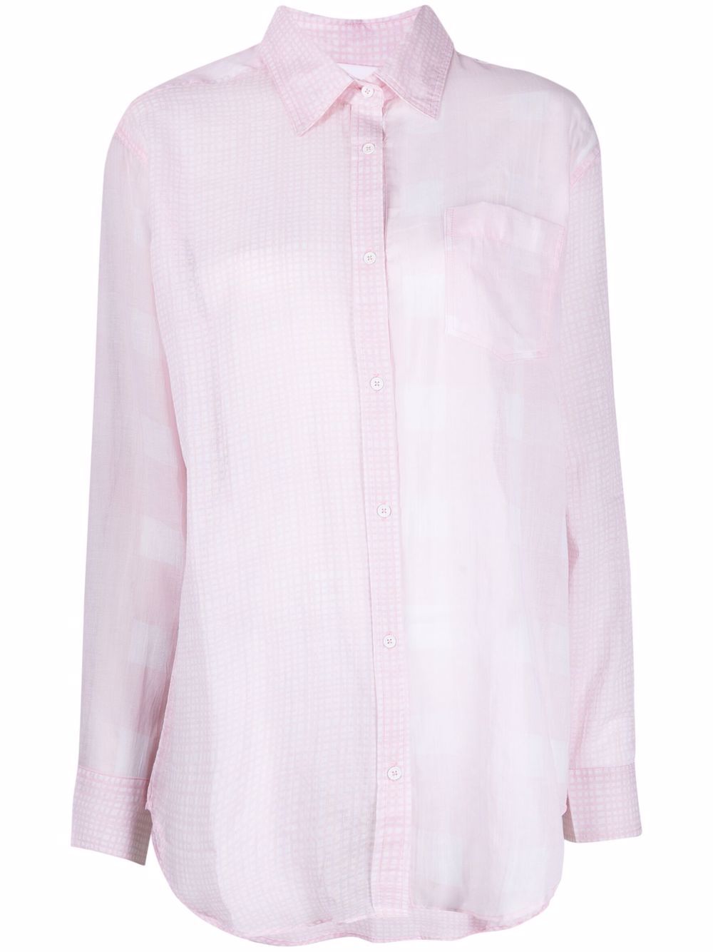 Solid & Striped Checked Cotton Shirt In Pink