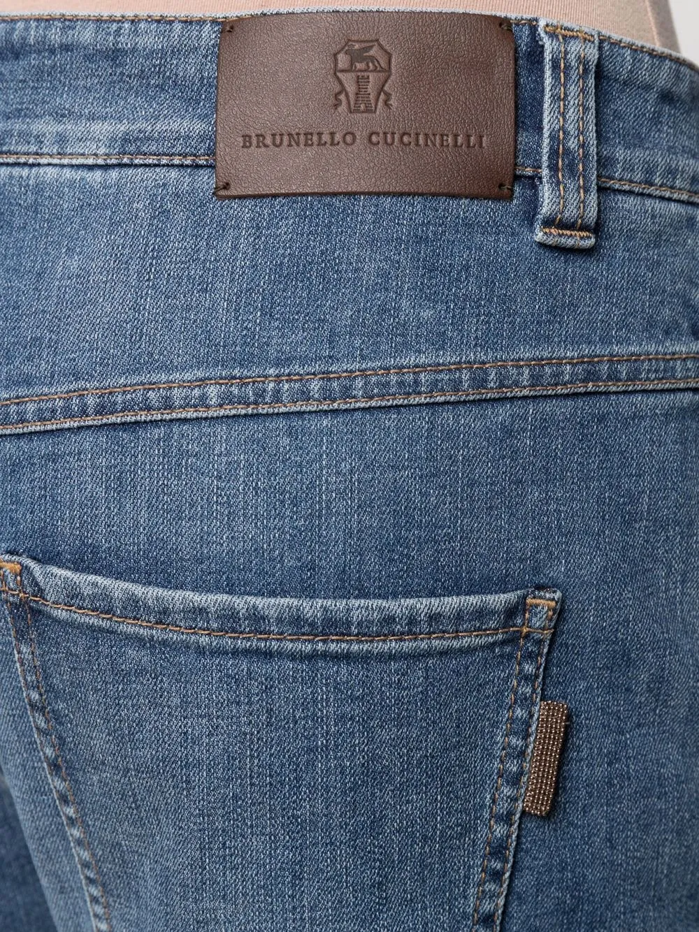 фото Brunello cucinelli прямые джинсы средней посадки