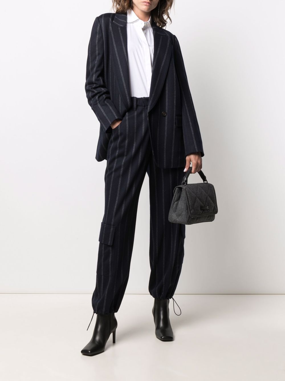 pinstripe cargo trousers