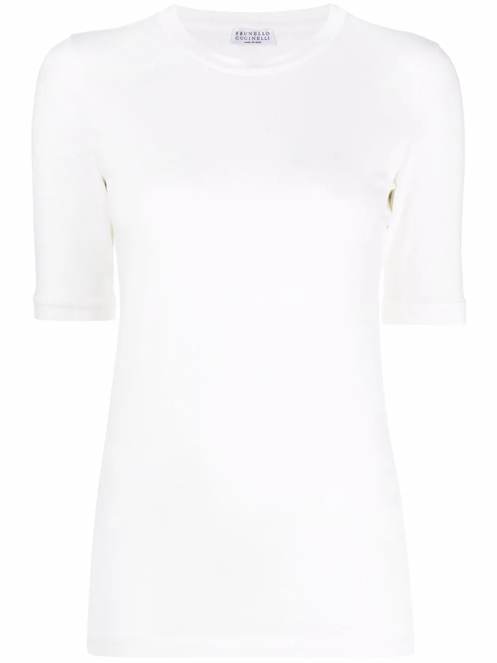 

Brunello Cucinelli playera con cuello redondo - Blanco