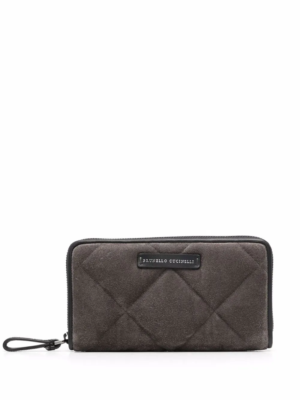 

Brunello Cucinelli cartera con efecto capitonado - Gris