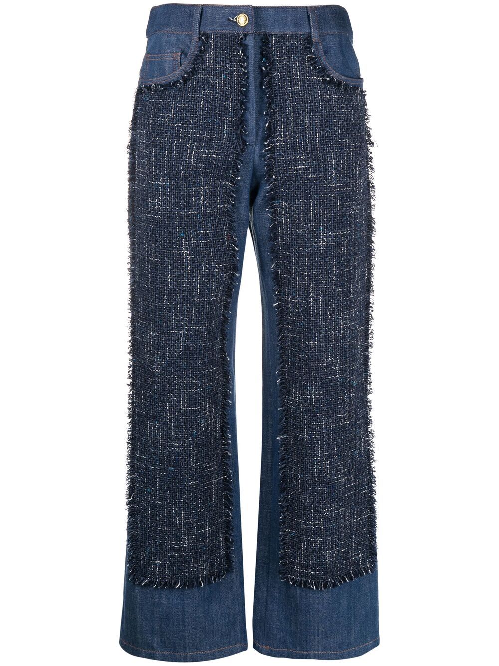 BOUTIQUE MOSCHINO WIDE-LEG CONTRAST JEANS