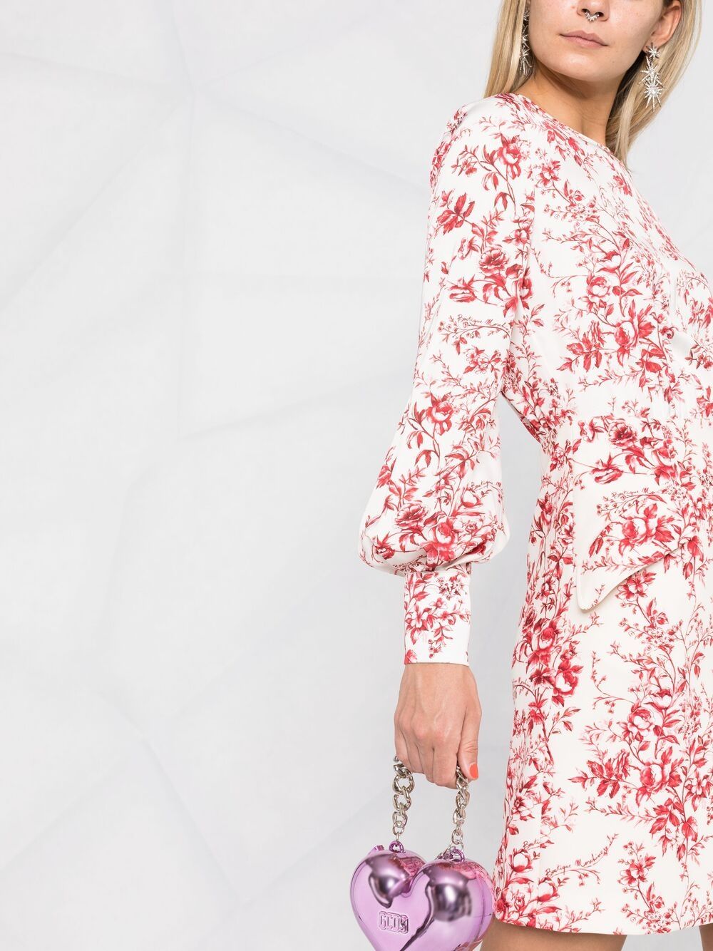 фото Boutique moschino платье мини с длинными рукавами и цветочным принтом