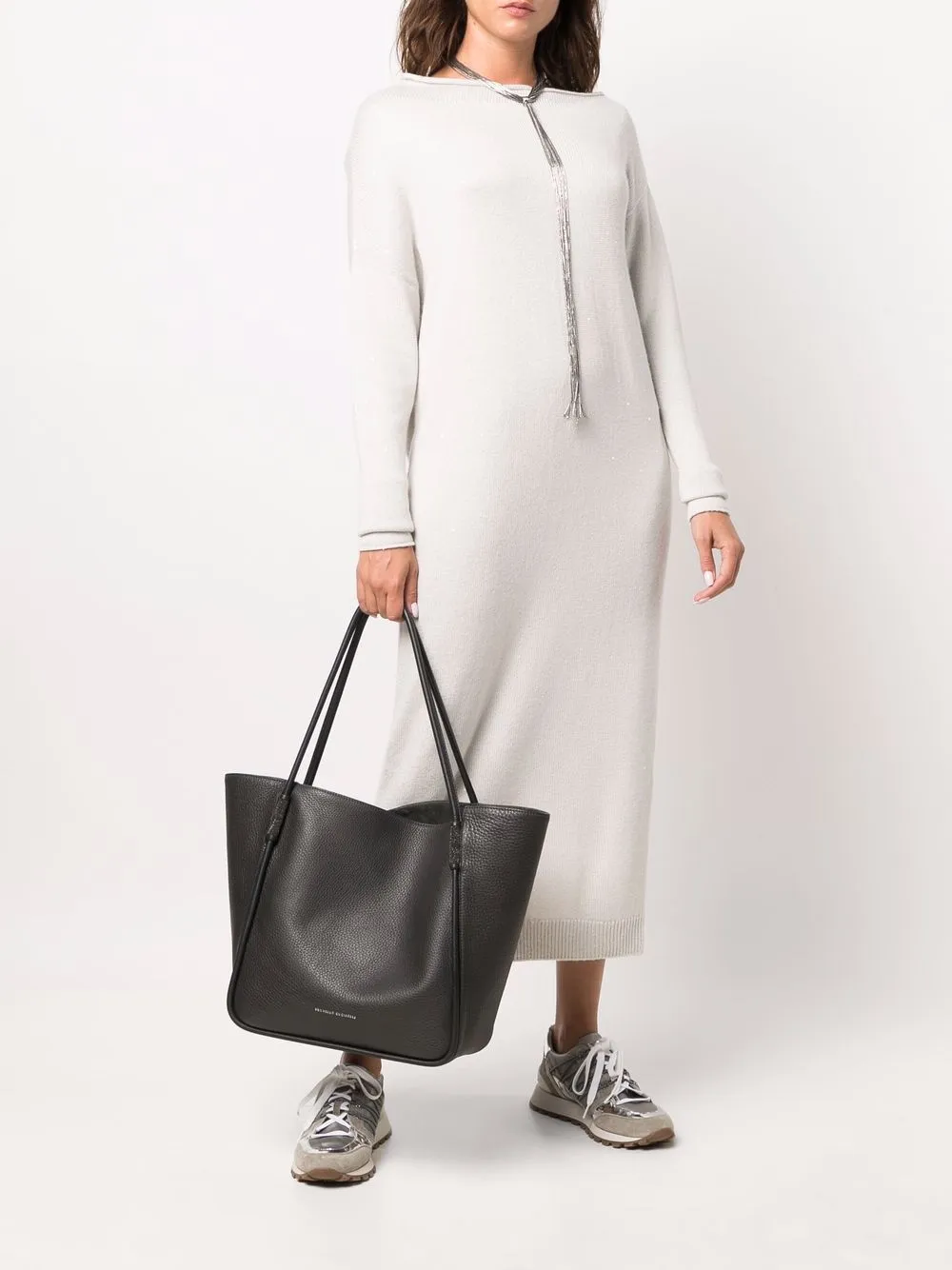 фото Brunello cucinelli сумка-тоут с декором monili