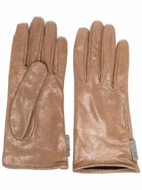 Brunello Cucinelli bead-embellished gloves