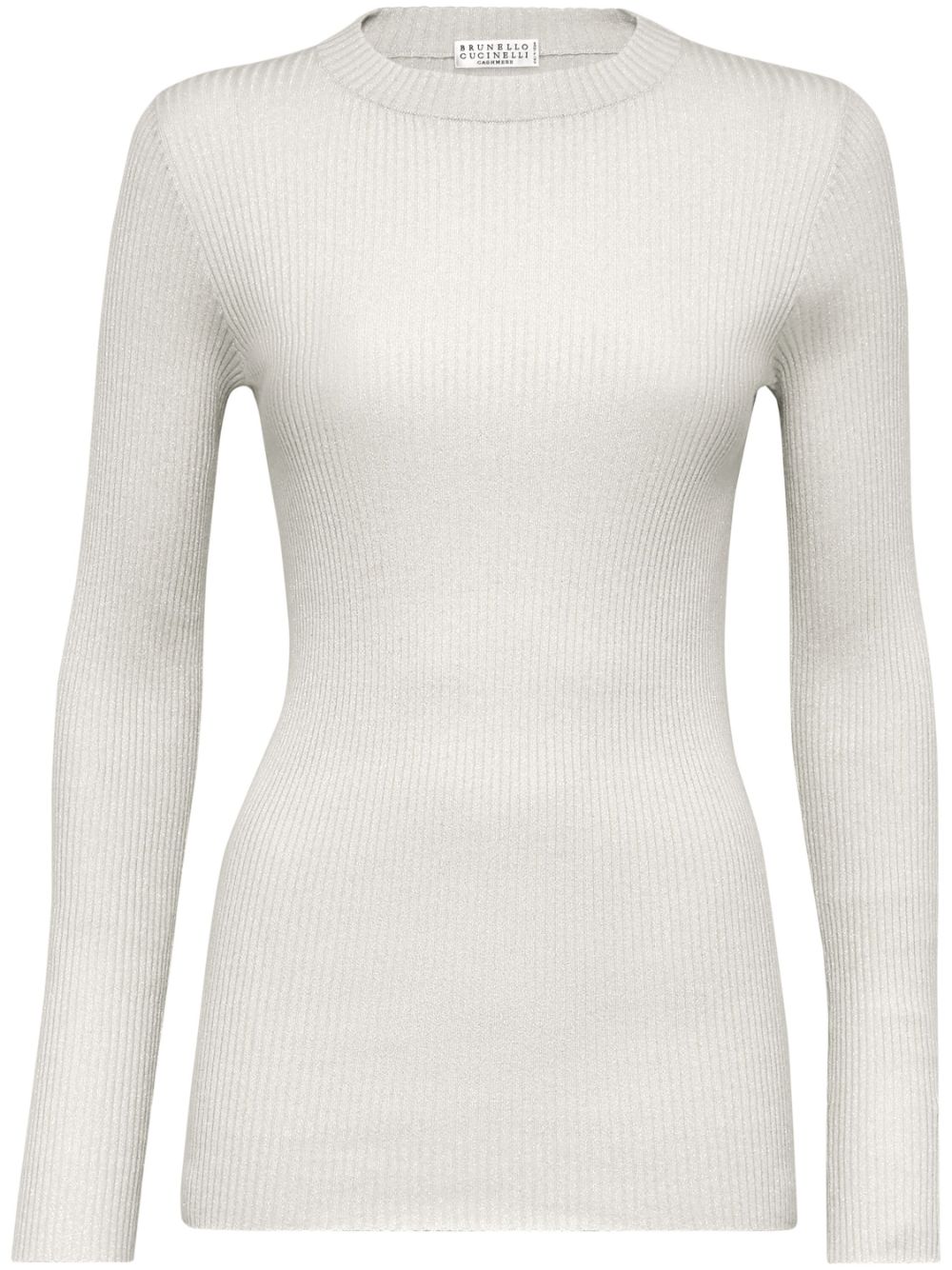 fine-knit long-sleeved top