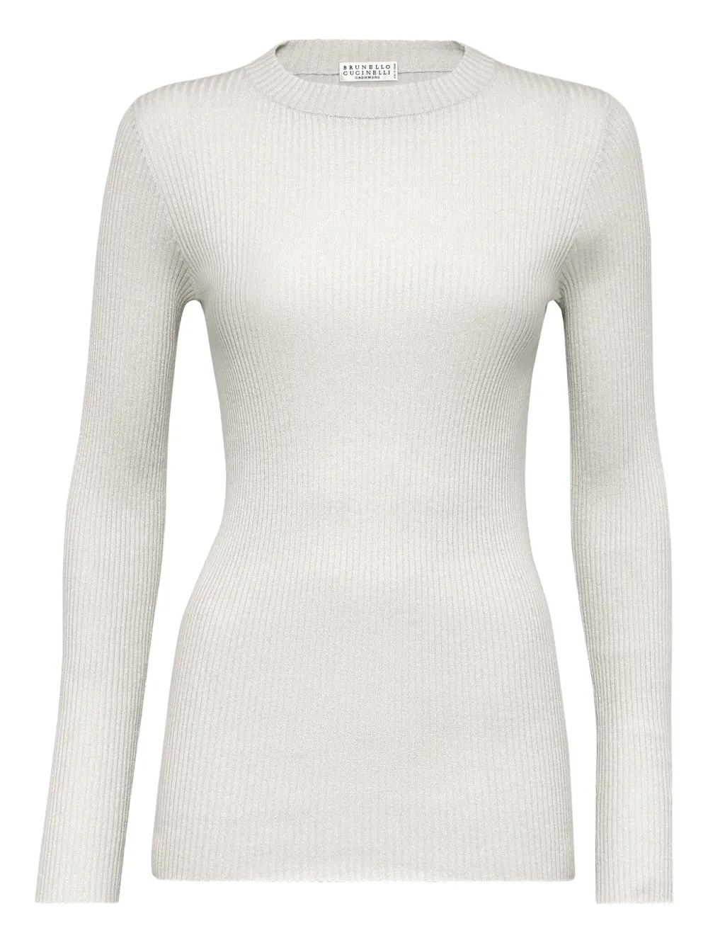 Brunello Cucinelli fine-knit long-sleeved top | Neutrals | Image 1