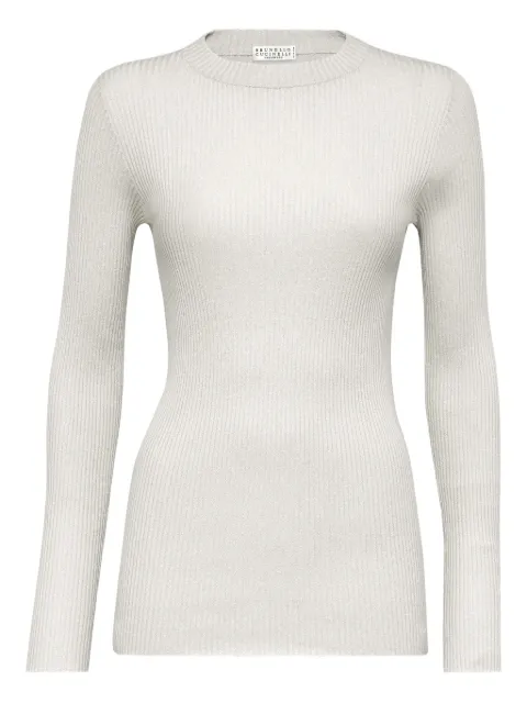 Brunello Cucinelli fine-knit long-sleeved top