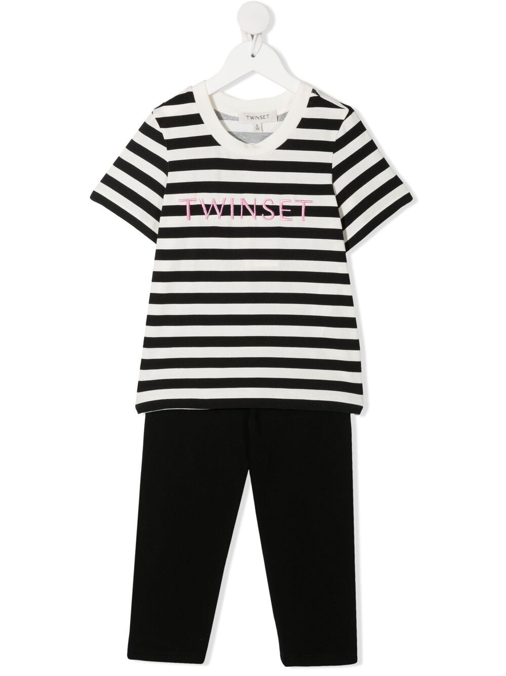 

TWINSET Kids striped cotton tracksuit set - White