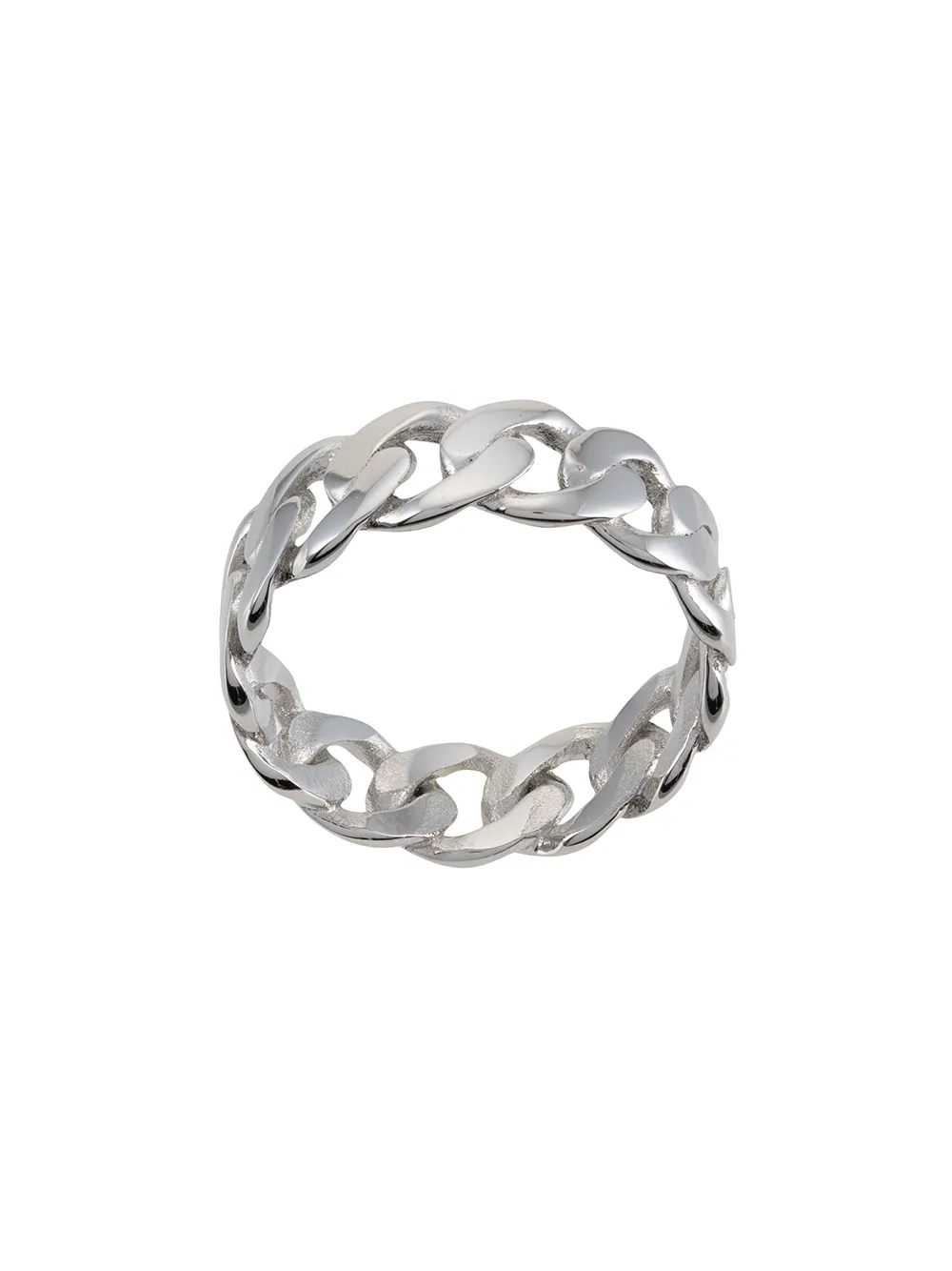 Nialaya Jewelry チェーンリンク リング - シルバートーン Nialaya Jewelry チェーンリンク リング - シルバートーン