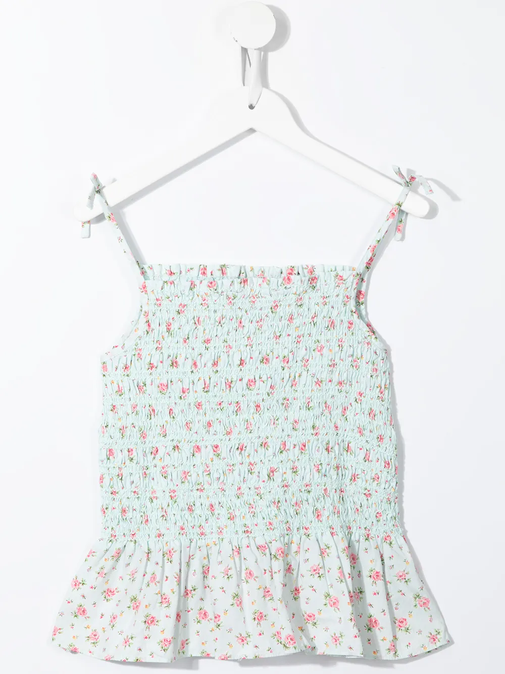 фото Ralph lauren kids топ со сборками и цветочным принтом