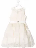 TWINSET Kids lace-patterned layered dress - White