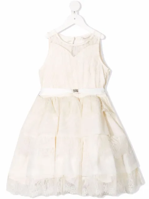 TWINSET Kids lace-patterned layered dress