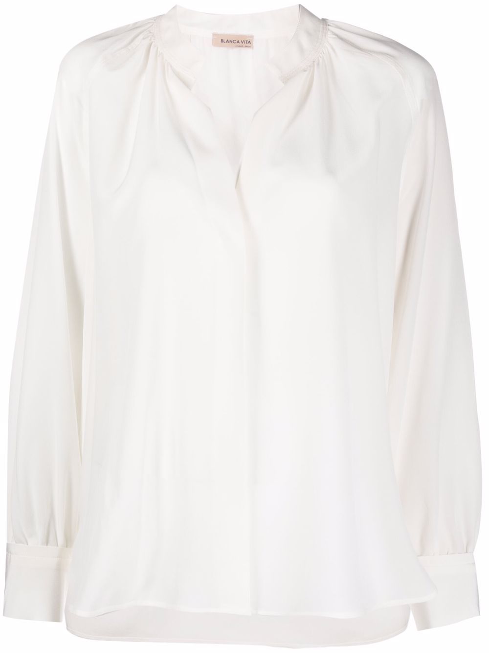 фото Blanca vita tiglio long-sleeved silk blouse