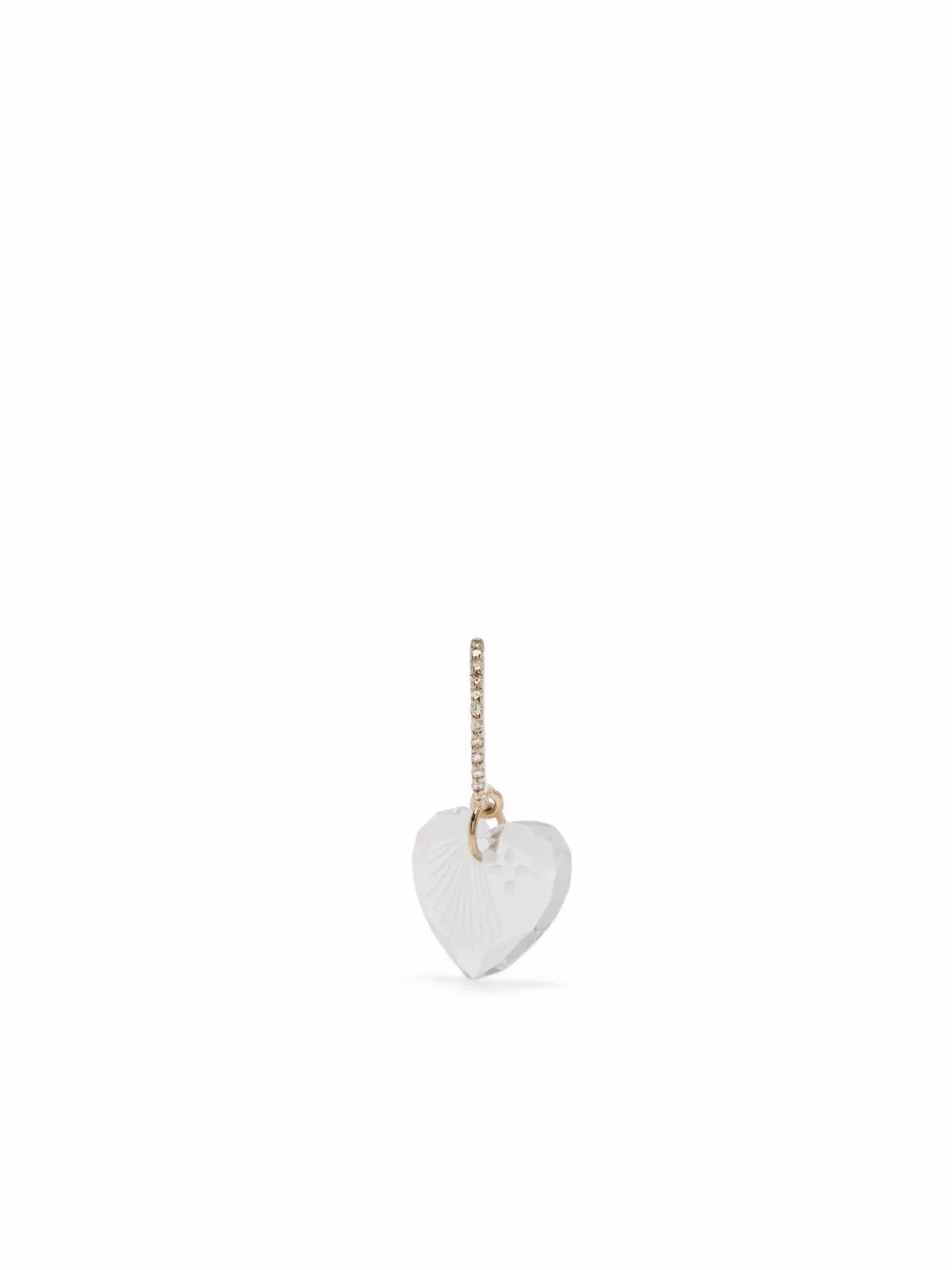 

Pascale Monvoisin arete Gabin N°1 con dije de corazón en oro amarillo de 9kt con diamantes - Dorado