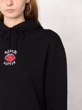 embroidered logo hoodie展示图