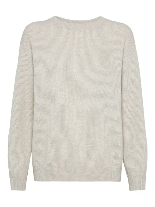 Pull en maille à manches longues - Brunello Cucinelli - Modalova