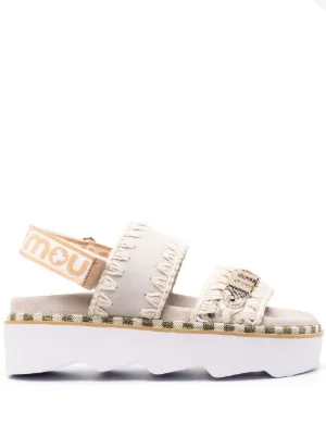 designer double strap sandals