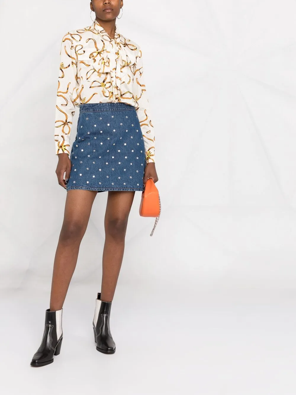 Image 2 of Boutique Moschino Fantasy print button-up blouse