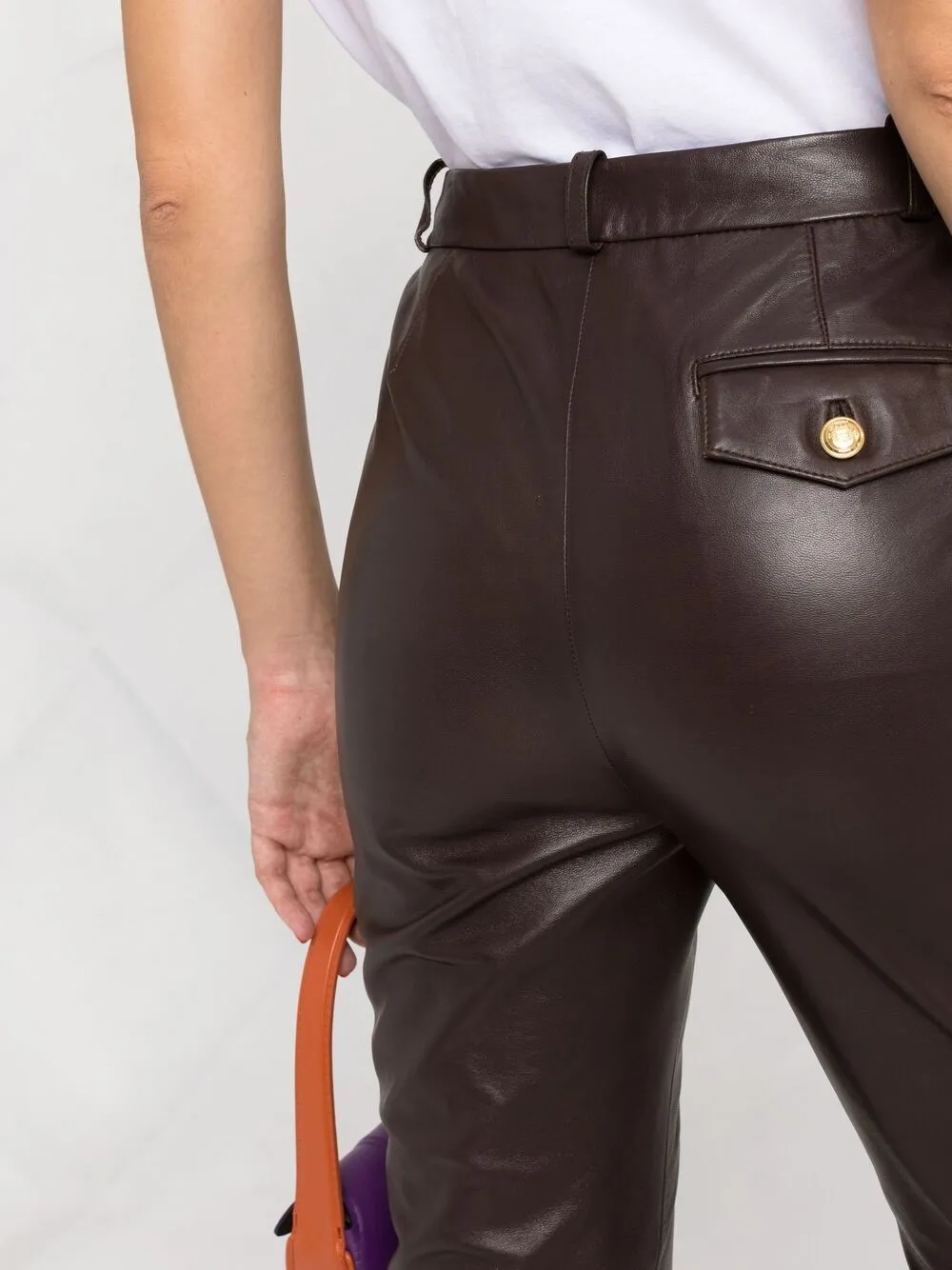 фото Boutique moschino байкерские брюки кроя слим