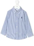 POLO RALPH LAUREN KIDS stripe-print button-down shirt - Blue