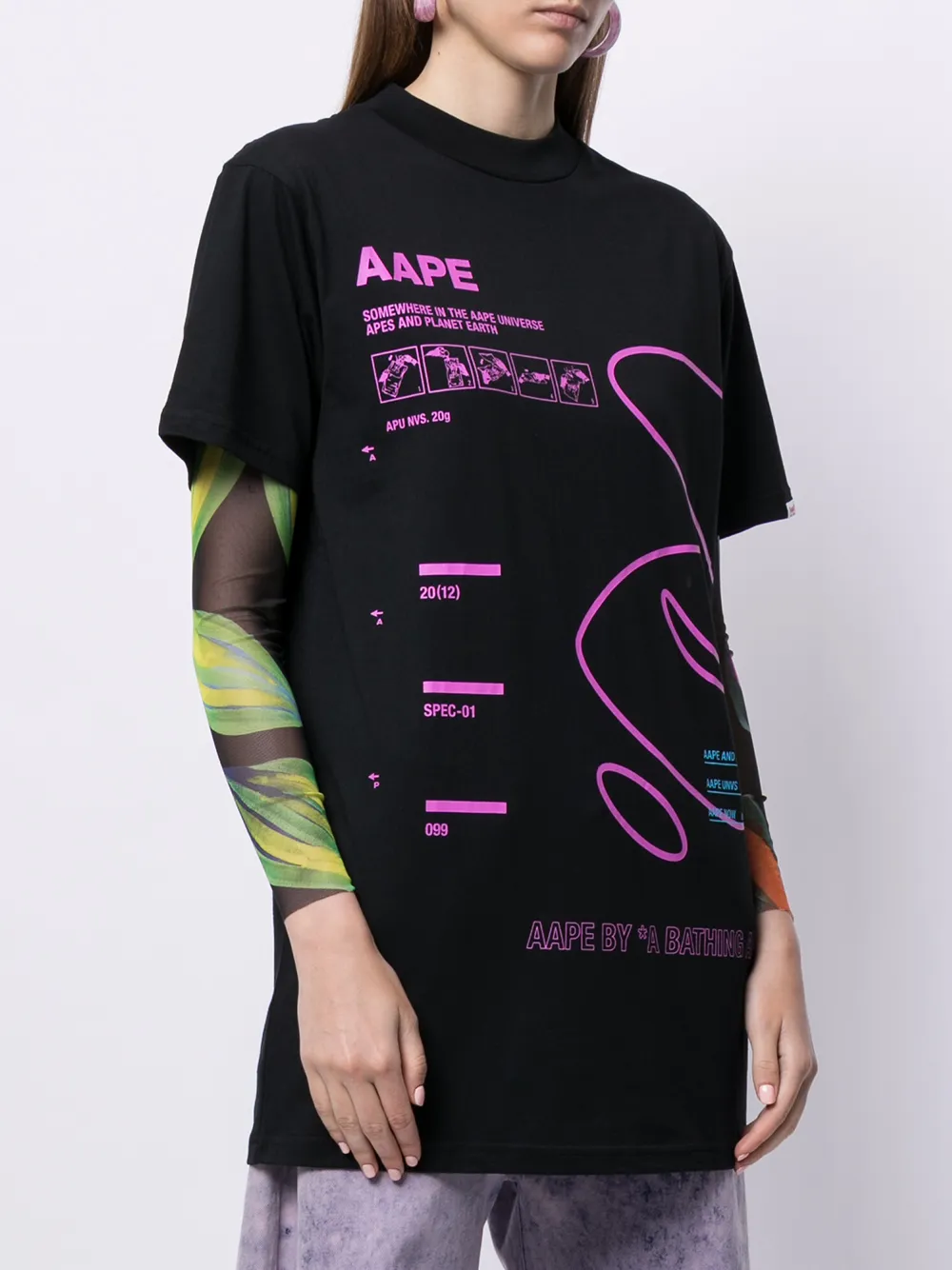 фото Aape by *a bathing ape® футболка с принтом universe