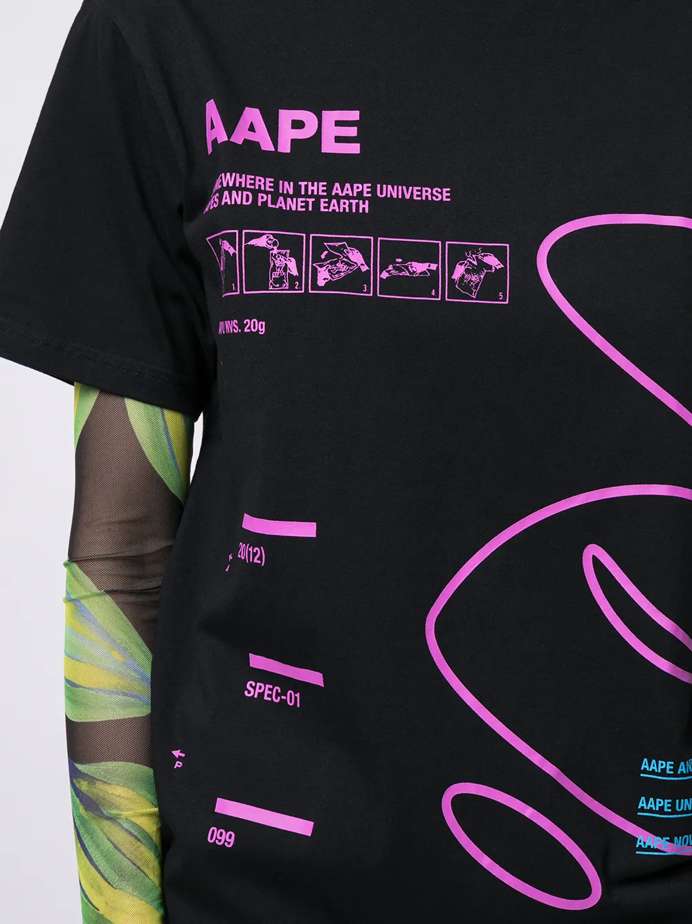 фото Aape by *a bathing ape® футболка с принтом universe