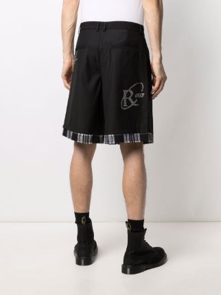 check-trim tailored knee-length shorts展示图