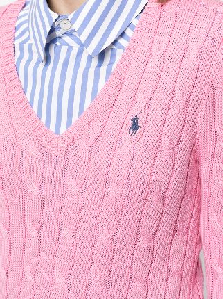 Pony logo cable-knit jumper展示图